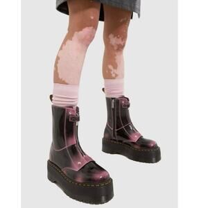 NWOB Dr. Marten Jetta max quad distressed leather pink women’s size 7